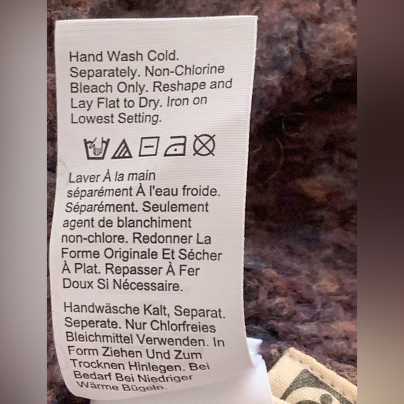 Madewell Marled Mock Neck Sweater Small Purple Wool Blend Chunky Knit - Picture 6 of 6